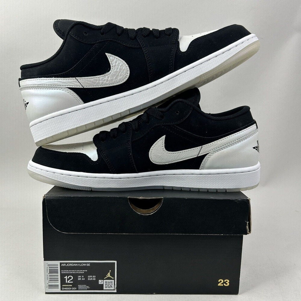 Nike Shoes Air Jordan 1 Low SE Retro “Diamond Shorts/Black White” 2024 - Picture 4 of 6